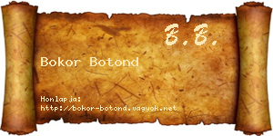 Bokor Botond névjegykártya